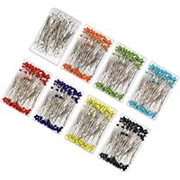 Alfileres de Costura (800 Piezas) - Colores Variados Cabeza de Vidrio Alfileres de Corte y Confección 3.5 cm Largo…